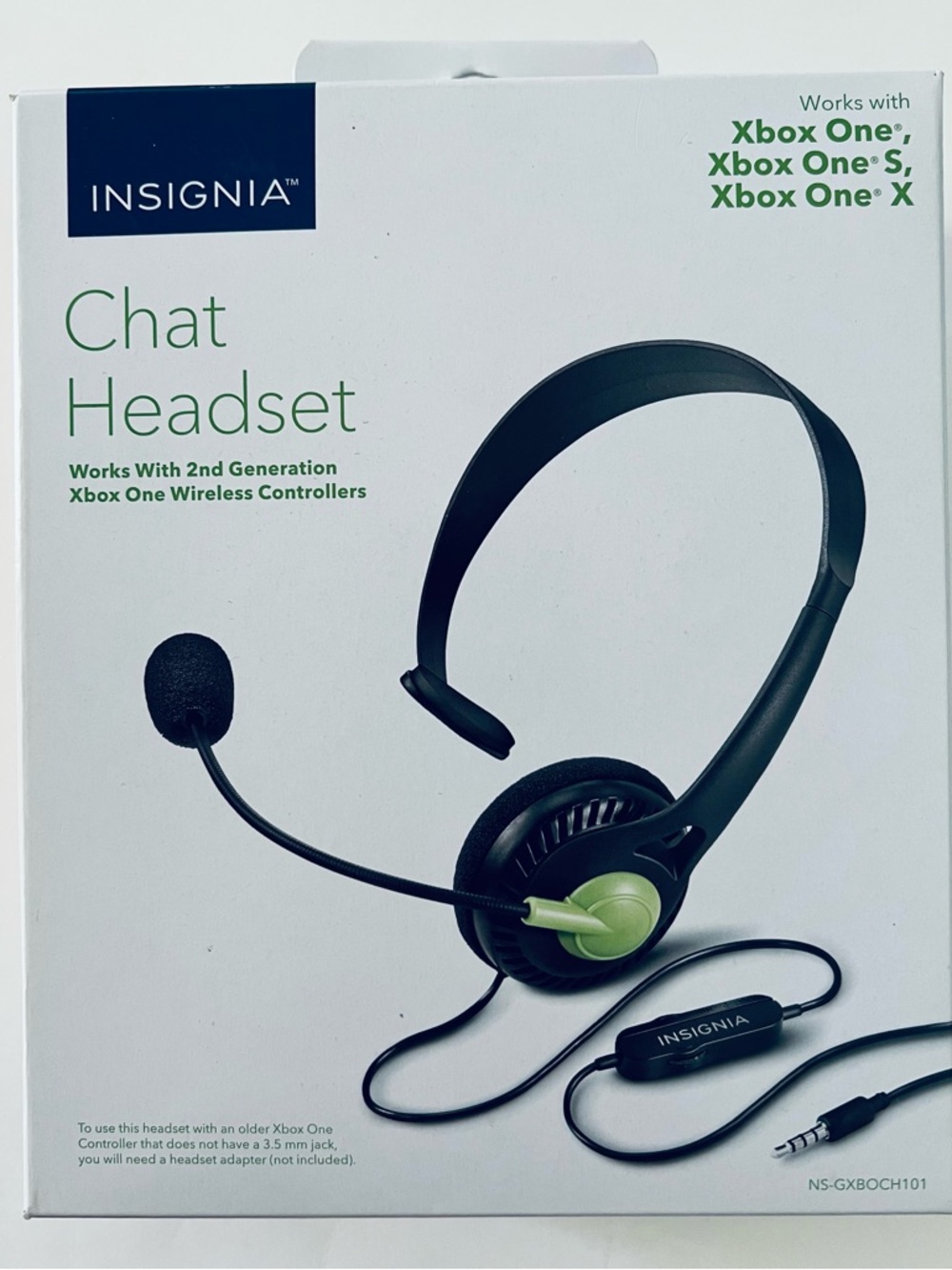 Insignia Xbox One Chat Headset Wired Mic NS-GXBOCH101 Compatible One S X